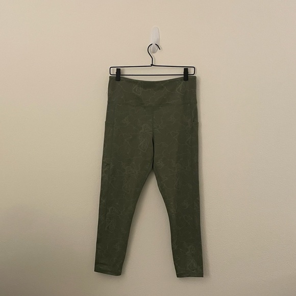 Zyia Active Green Swirl Light n Tight Leggings Patterned Workout Tights Size 12 - Picture 2 of 8